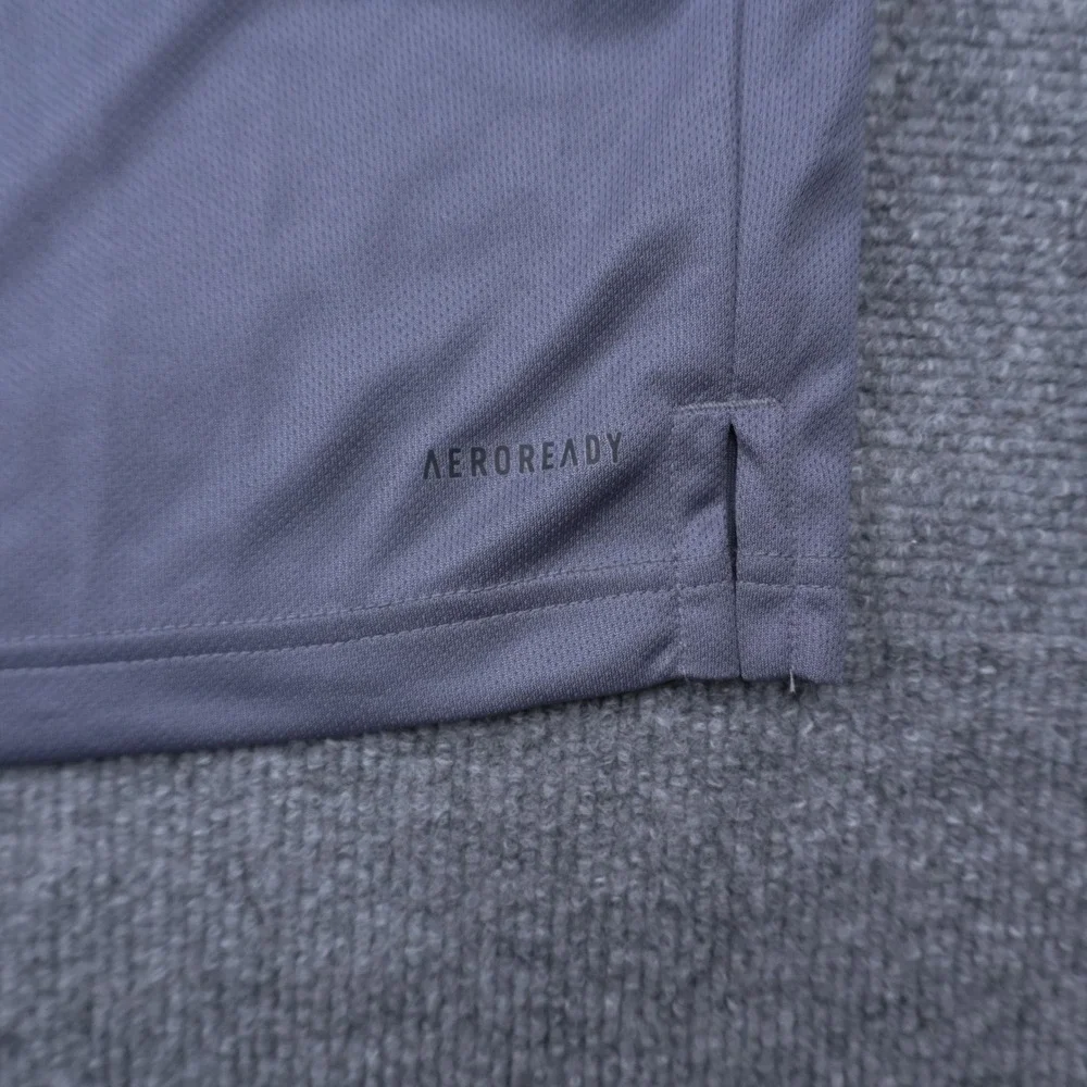 Adidas Polo Shirt Mens XL Grey Danbury Madhatters Hockey Aeroready Performance